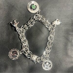 Vintage Sterling Silver Charm Bracelet